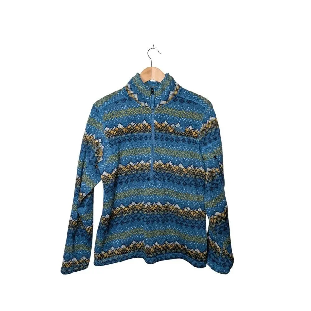 The North Face Printed Gordon Lyons Fleece Jacket Geometric Mountain Men’s Small